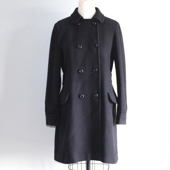 A.P.C. Navy Blue Classic Wool Peacoat - Picture 2 of 9